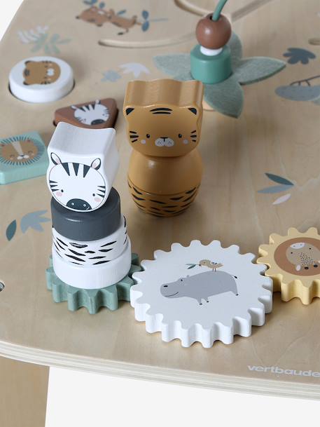 Table d'activités en bois FSC® Rétro Flower+Tanzanie 12 - vertbaudet enfant 