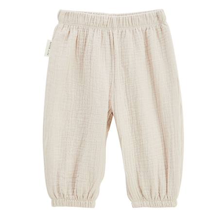 Ensemble bébé t-shirt et pantalon en gaze de coton eden Beige 5 - vertbaudet enfant 