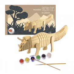 Triceratops en bois à peindre  - vertbaudet enfant