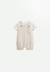 Ensemble salopette bébé en gaze de coton et t-shirt eden Beige 1 - vertbaudet enfant 