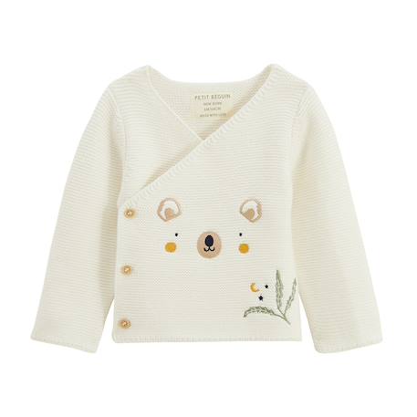 Ensemble bébé gilet et pantalon avec pieds en tricot mini rêve Ecru 5 - vertbaudet enfant 