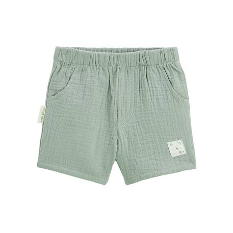 Ensemble bébé t-shirt et short en gaze de coton mini rêve Beige 6 - vertbaudet enfant 