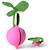 Range sucette ramona le radis Rose, vert 2 - vertbaudet enfant 