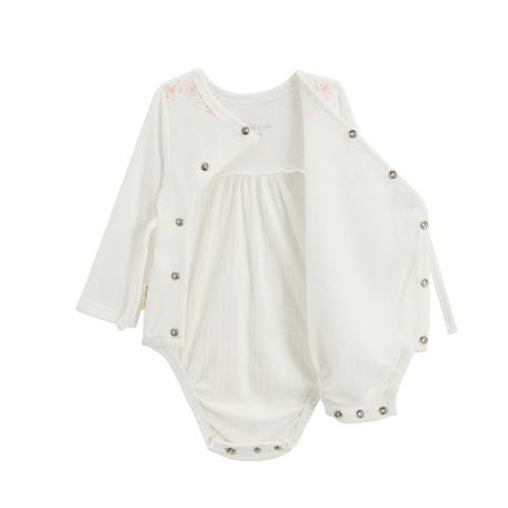 Ensemble body bébé et pantalon en pointelle badian Ecru 3 - vertbaudet enfant 