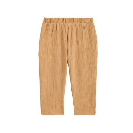 Pantalon enfant en gaze de coton baroudeur Moutarde 3 - vertbaudet enfant 