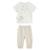 Ensemble bébé t-shirt et pantalon en gaze de coton eden Beige 2 - vertbaudet enfant 