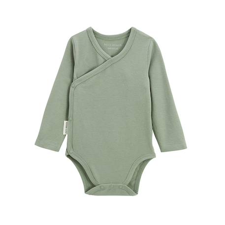 Lot de 5 bodies bébé manches longues ouverture croisée mini rêve Ecru 4 - vertbaudet enfant 