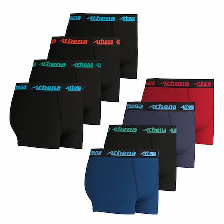 Lot de 8 boxers garçon my petit prix Noir-marine-gris-bleu+Noir-noir-noir-noir-noir-bleu-bleu-rouge 5 - vertbaudet enfant 