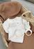 Ensemble bébé gilet et pantalon à pied en velours eden Beige 1 - vertbaudet enfant 