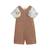 Ensemble salopette bébé en gaze de coton et t-shirt baroudeur Marron 3 - vertbaudet enfant 