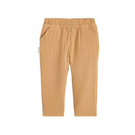 Pantalon enfant en gaze de coton baroudeur Moutarde 2 - vertbaudet enfant 