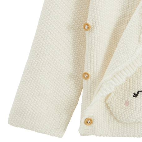 Ensemble bébé gilet et pantalon en tricot colette Ecru 3 - vertbaudet enfant 