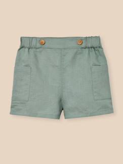 -Short en lin et coton bébé