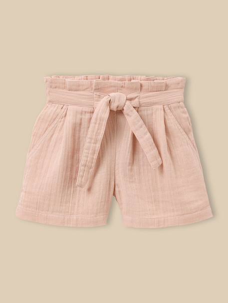Fille-Short-Short fille en gaze de coton - collection junior