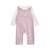 Ensemble salopette bébé en molleton et t-shirt miss chatchatchat Rose 2 - vertbaudet enfant 