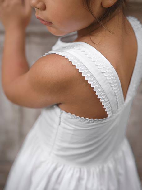 Robe charlotte - Cortège arabesque Blanc vif uni 3 - vertbaudet enfant 