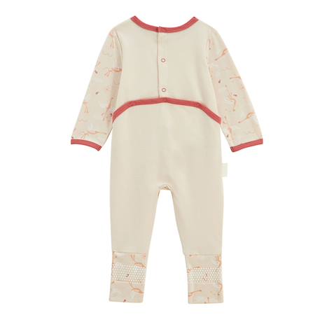 Pyjama bébé à pieds retroussables poésie d'été Vanille 3 - vertbaudet enfant 