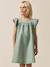 Robe clémence fille lin et coton - collection fêtes et mariages Celadon 1 - vertbaudet enfant 