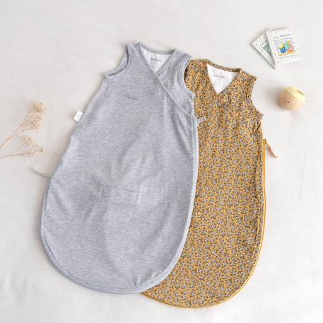Gigoteuse sans manches été  - tog 0.5 jersey Art deco+Dots ecru+Flamingo+Heidi carmin+Heidi ocre+Heidi opalin+Mario turquoise+Mini lunar+Mini pudding+Mini stone+Mix grey+Piuma ecru+Stars ecru+Wouff noisette+Wouff spinach 29 - vertbaudet enfant 