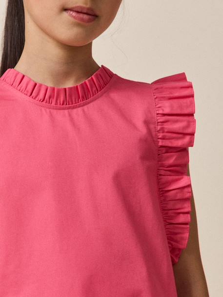 Robe  charlotte en satin de coton - collection couture Rose pivoine 3 - vertbaudet enfant 
