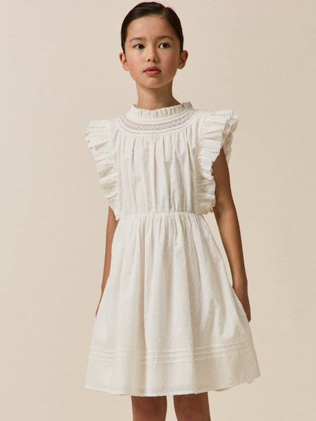 Robe valentine fille - collection fêtes et mariages Ecru 1 - vertbaudet enfant 