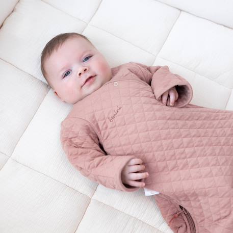Gigoteuse avec moufles mi-saison  - tog 1.5 matelassé confort Beige+Blush+Brick+Cream+Green+Lunar+Mix grey+Mix tender+Stone+Vintage 56 - vertbaudet enfant 