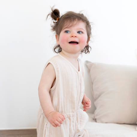 Gigoteuse jambes séparables été  - tog 0.5 gaze douce d'été Ficelle+Glacier+Rosa 5 - vertbaudet enfant 
