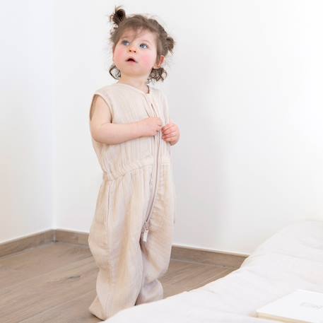 Gigoteuse jambes séparables été  - tog 0.5 gaze douce d'été Atlantide+Ficelle+Glacier+Pumpkin+Rosa 12 - vertbaudet enfant 