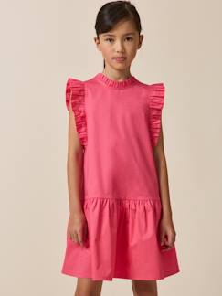 Robe  charlotte en satin de coton - collection couture  - vertbaudet enfant