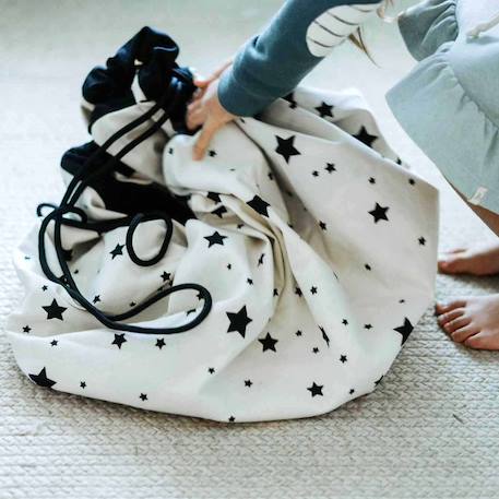 Tapis de jeu & sac à jouets - Worldmap/ Stars Noir & Naturel 6 - vertbaudet enfant 