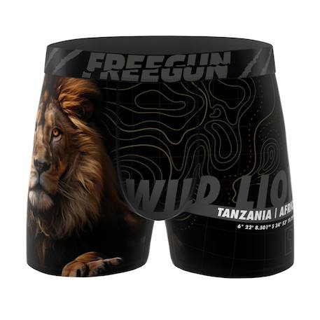 Lot de 4 boxers  wild life Turquoise/noir/marron/jaune/rouge 5 - vertbaudet enfant 