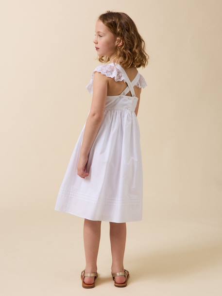 Robe  capucine - collection fêtes et mariages Blanc casse 2 - vertbaudet enfant 