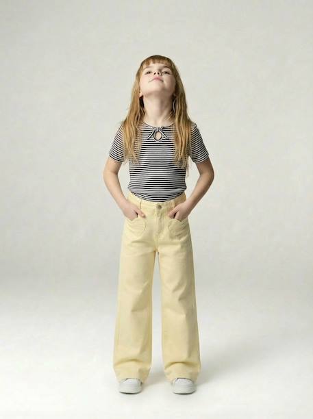 Fille-Pantalon large fille poches cœur