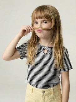 -T shirt fille noeud fantaisie