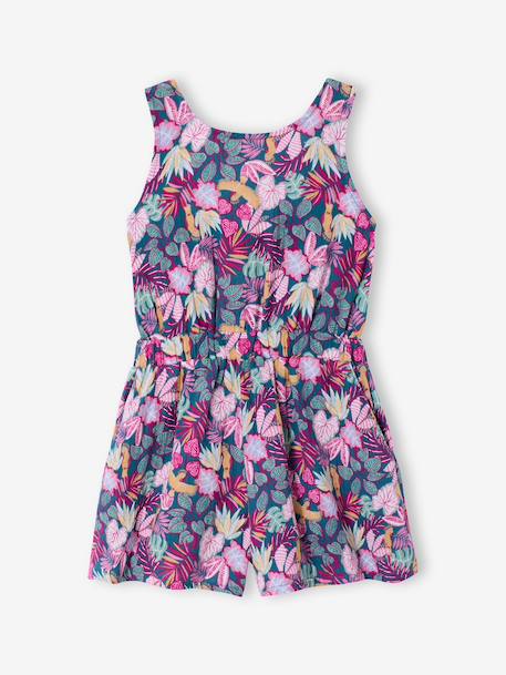 Combishort fille en gaze de coton vert 1 - vertbaudet enfant 