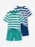 Lot 2 pyjashorts à rayures bleu 1 - vertbaudet enfant 