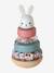 Tour à empiler lapin en bois FSC® Rétro Flower 1 - vertbaudet enfant 