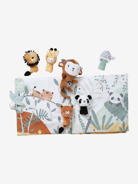 Livre bébé d'éveil + peluches TANZANIE blanc 5 - vertbaudet enfant 