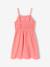 Robe à bretelles fille en gaze de coton beige+corail+vert émeraude 9 - vertbaudet enfant 