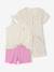 Lot de 2 pyjashort fleurs côtelés écru 1 - vertbaudet enfant 