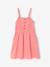 Robe à bretelles fille en gaze de coton beige+corail+vert émeraude 8 - vertbaudet enfant 