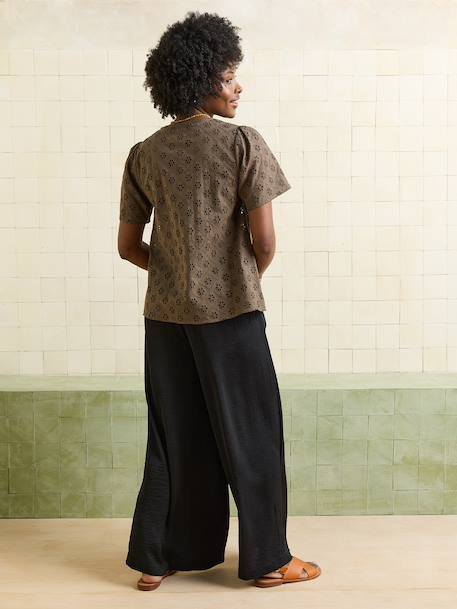 Pantalon fluide et large de grossesse bleu jean+noir+olive 9 - vertbaudet enfant 