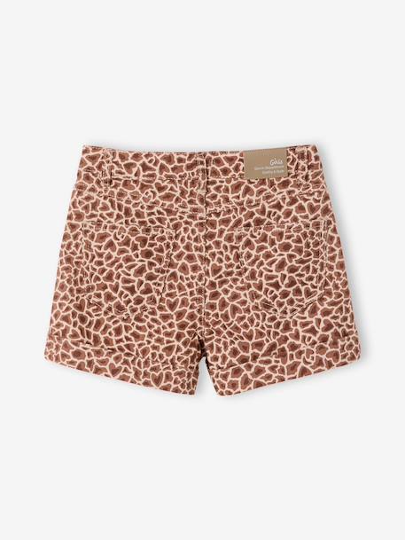 Short twill fille imprimé beige 3 - vertbaudet enfant 