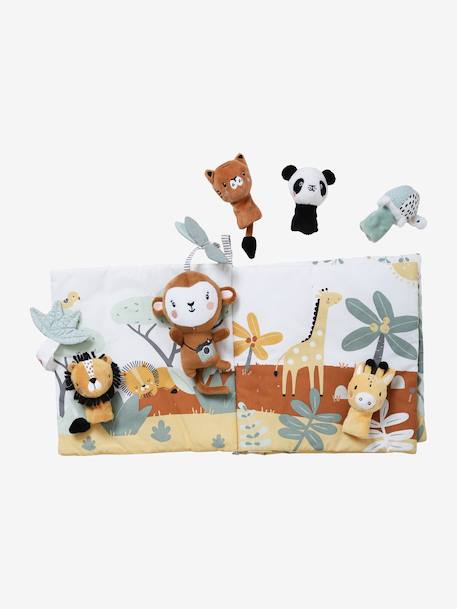 Livre bébé d'éveil + peluches TANZANIE blanc 4 - vertbaudet enfant 