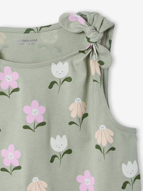 T-shirt sans manches écru+vert sauge 6 - vertbaudet enfant 