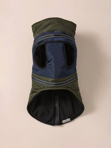 Manteau doudoune chien zip harnais Kaki 3 - vertbaudet enfant 