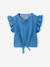 Blouse denim manches volantées bleu clair 3 - vertbaudet enfant 