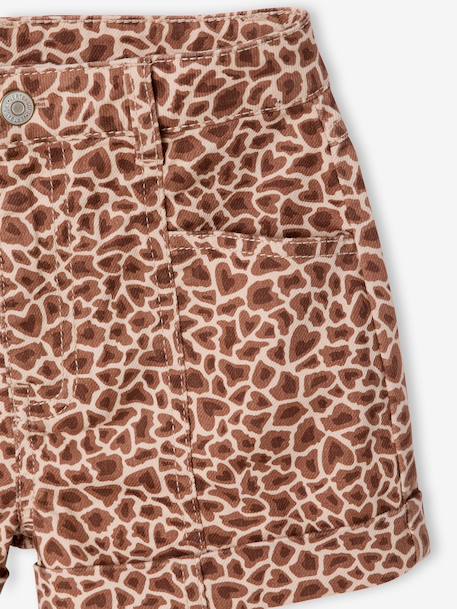 Short twill fille imprimé beige 4 - vertbaudet enfant 