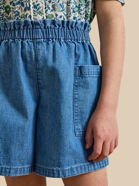 Short fille en denim light Denim stone 3 - vertbaudet enfant 