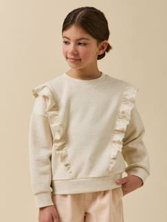 -Sweat à volants fille - coton biologique